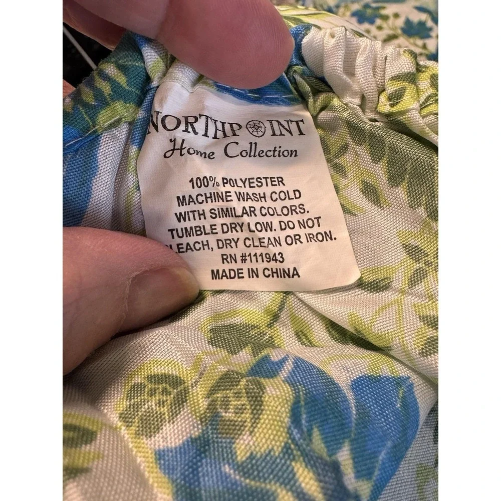VTG Lot Twin Sheet 2 Set Flat Fitted Pillowcase Flower Power Groovy Florals Blue